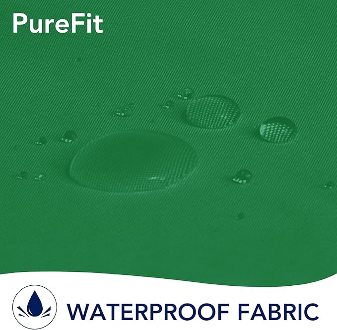 PureFit Outdoor Curtains for Patio Waterproof Weatherproof, UV Resistant Outside Curtains for Gazebo, Front Porch, Pergola, Sun Blocking Privacy Curtain, 52W x 95L inch, 1 Panel, Green