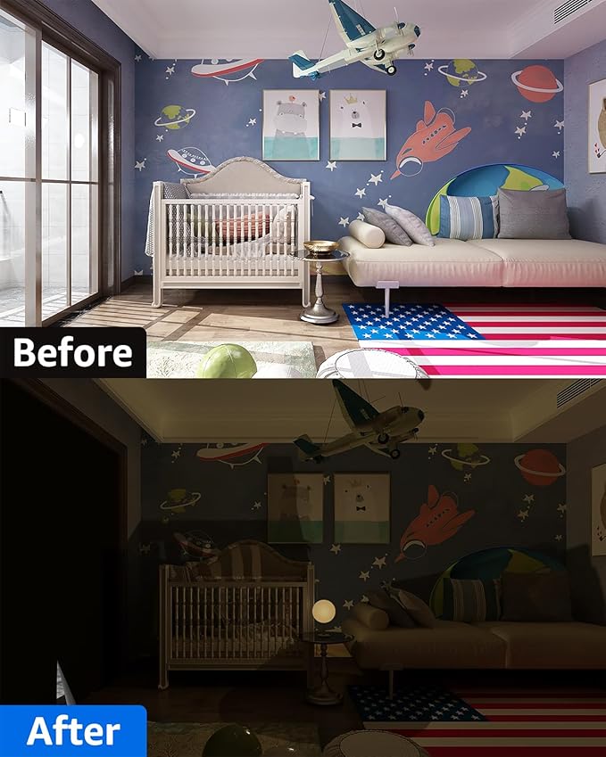 Sumobaby Blackout Curtains for Bedroom Portable 65"x75", No Drill Blackout - Image 6