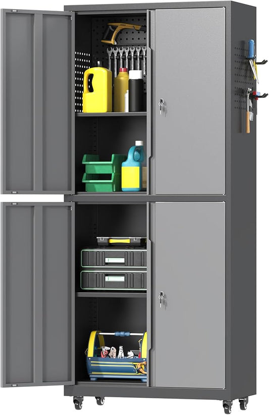 71" H Metal Tool Storage Cabinet by Firstsky