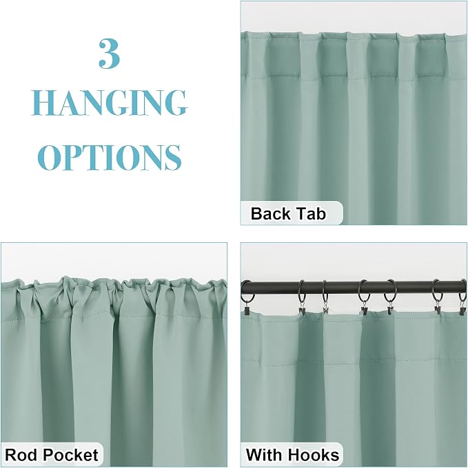 RYB HOME Bathroom Curtains Blackout - Image 6