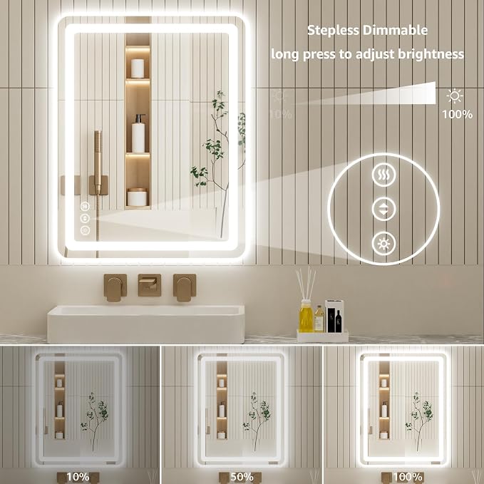 40" x 36" Led Bathroom Mirror - Image 4