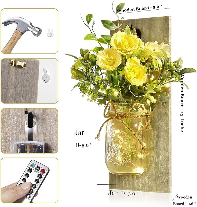 Wall Decor Mason Jar Sconces - Image 4