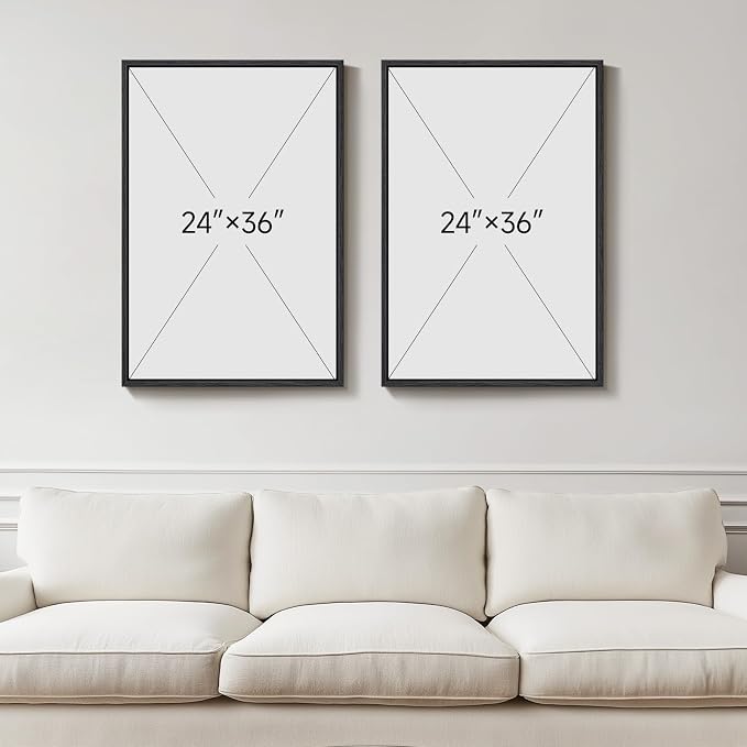 Large Framed Abstract Set of 2 Wall Art - Image 3
