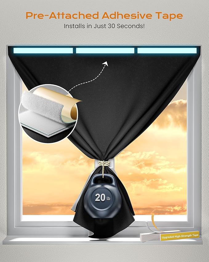 70" W x44 H Portable Blackout Curtains - Image 2