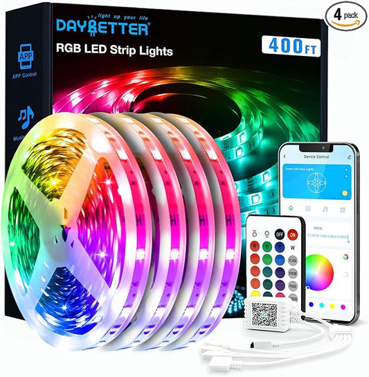 DAYBETTER LED Strip Lights 400ft, Color Changing Lights Strip by DAYBETTER