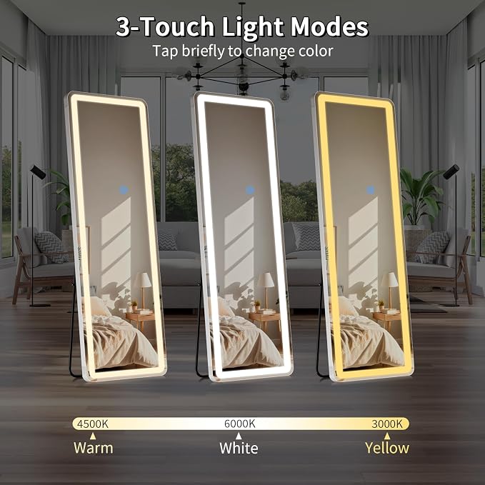 Koonmi Full Length Mirror with LED Lights, Big Mirror - Image 4