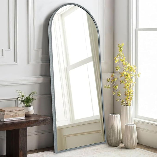 Arch Full Length Wall Mirror, Metal Aluminum Frame Modern Simple Home Decor by HLFMVWE