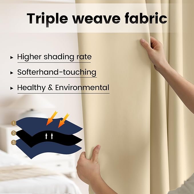 Room Divider Curtains, Total Blackout Privacy Room Thermal Insulated Theater - Image 4