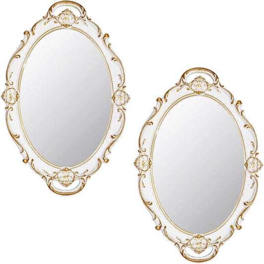 Eaoundm 14.5 x 10 inchs Oval Antique Decorative Wall Mirror Vintage Hanging by Eaoundm
