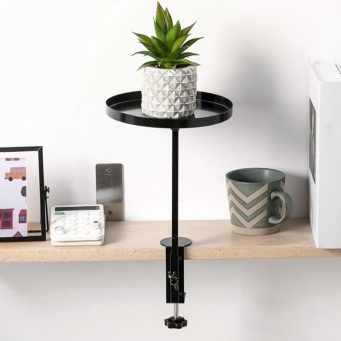 1 Pcs Window Sill Plant Shelf 7.9''D x 14.2''H Adjustable Window Shelf Windowsill Clamp Tray for Indoor Plants Metal Windowsill Extension Tray Planter Floating Shelves for Indoor Outdoor