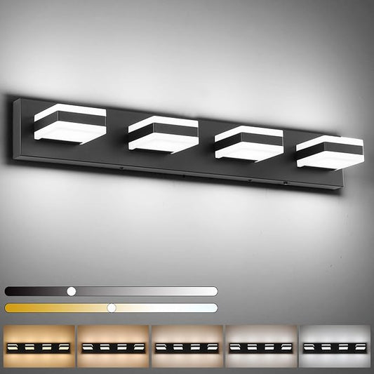 SOLFART Bathroom Vanity Lights, Adjustable Black Matt Black Vanity Light by SOLFART