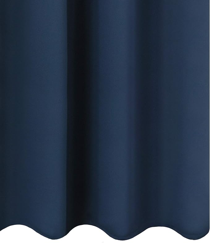 LEMOMO Navy Blue Thermal Blackout Curtains/52 x 54 Inch/Set of 2 Panels Room - Image 9