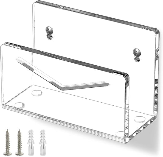 FUCDTEFC Acrylic Mail Holder, Mail Organizer Wall Mounted Clear File Letter by FUCDTEFC