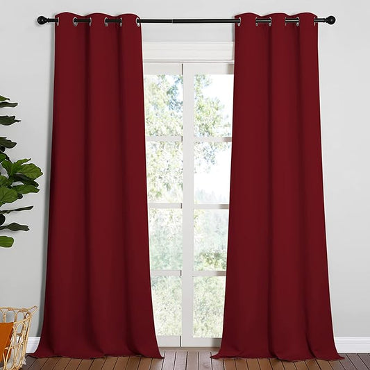 NICETOWN Burgundy Red Blackout Drapes by NICETOWN