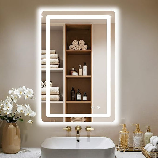 LED Bathroom Mirror, Smart Anti-Fog, Stepless Dimmable by LawadaMirror