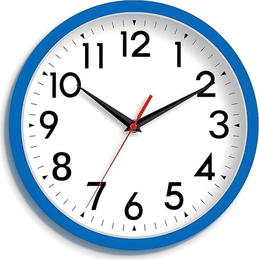 DAXSMY Wall Clock Small Analog 8 Inch Silent Non Ticking Battery Operated by DAXSMY
