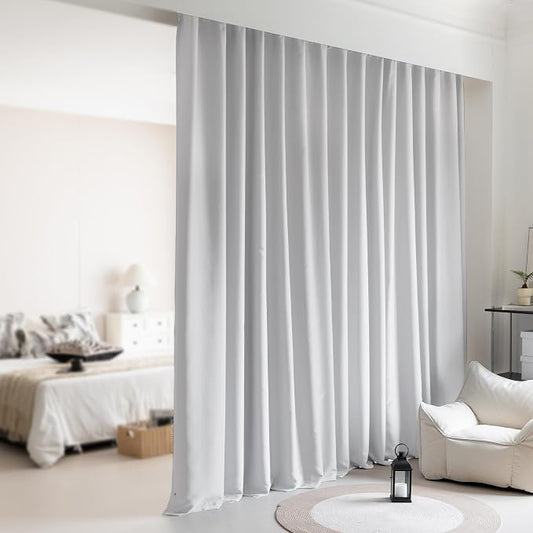 Extra Wide Room Room Divider Curtains, Theater Living Room Bedroom by KNEOQIT