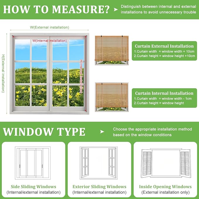 Bamboo Blinds 42x72 inch Bamboo Roman Shades - Image 6