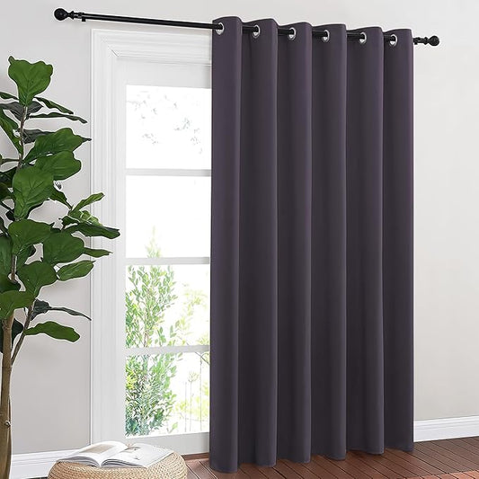 NICETOWN Blackout Sliding Door Curtains 84 Inch Length, Extra Wide Room Divider by NICETOWN