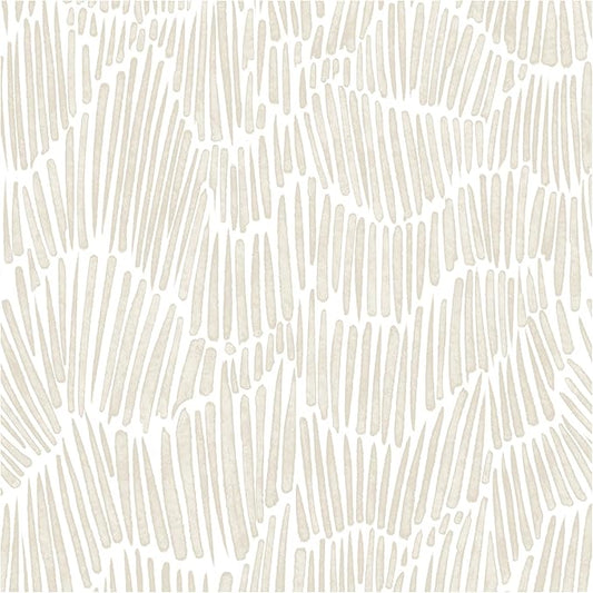 Theper Beige Peel and Stick Wallpaper Boho 17.3"×118" Modern Striped Removable by Theper
