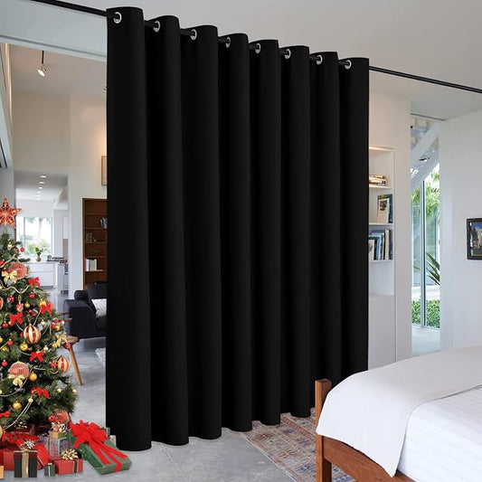 RYB HOME Extra Wide Curtains for Divider Room Separation Soundproof Temporary by RYBHOME