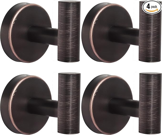 Kruodop Towel Hooks for Bathroom, 4 Packs Wall Mount Towel Holder, Stainless by Kruodop