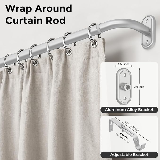 Curtain Rods 36-184 Inch, Living Room, Sliding Door - Image 2