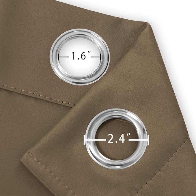 LEMOMO Brown Thermal Blackout Curtains/52 x 95 Inch/Set of 2 Panels Room - Image 5