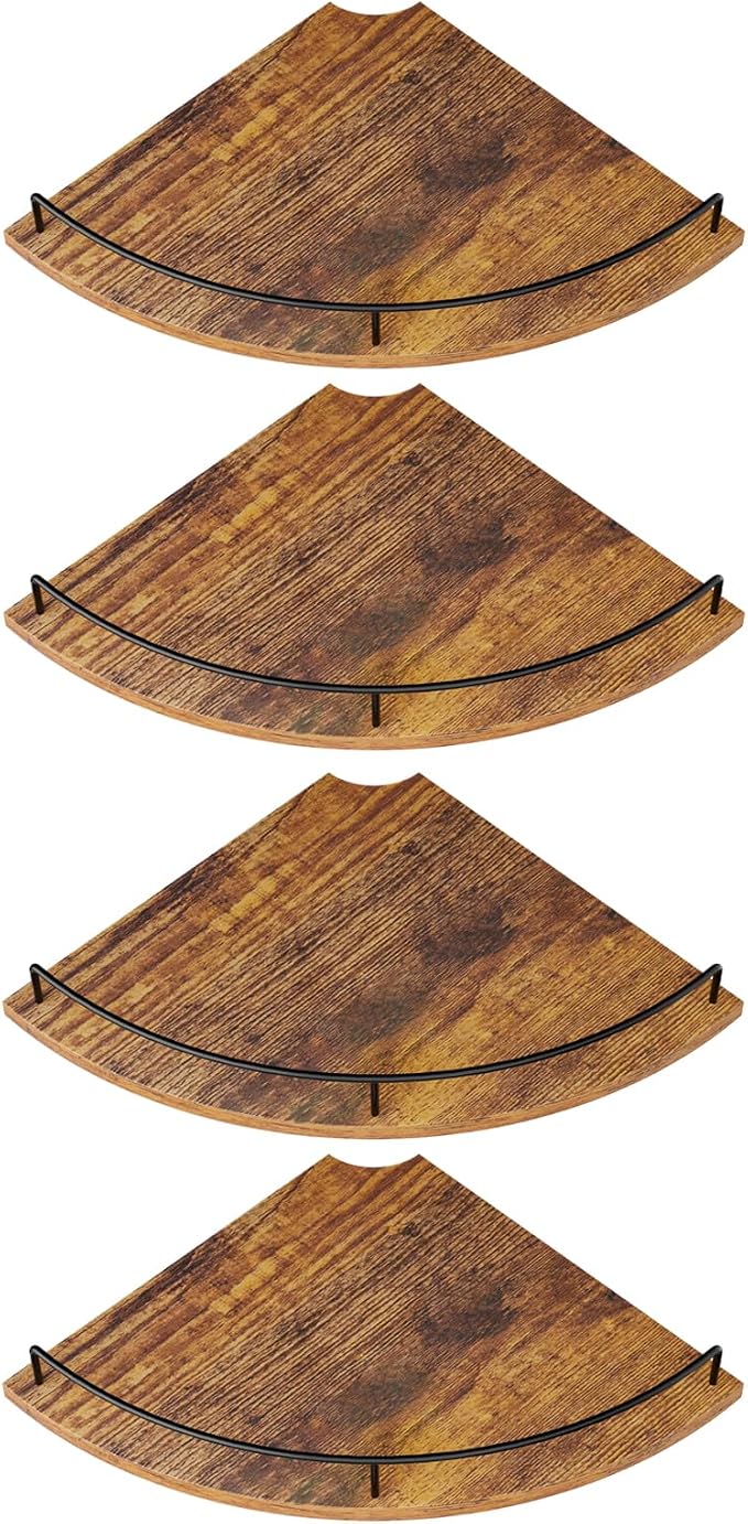 Corner Shelf Wall Mount, Floating Corner Shelves, Rustic Wood Wall Storage by FNBAR