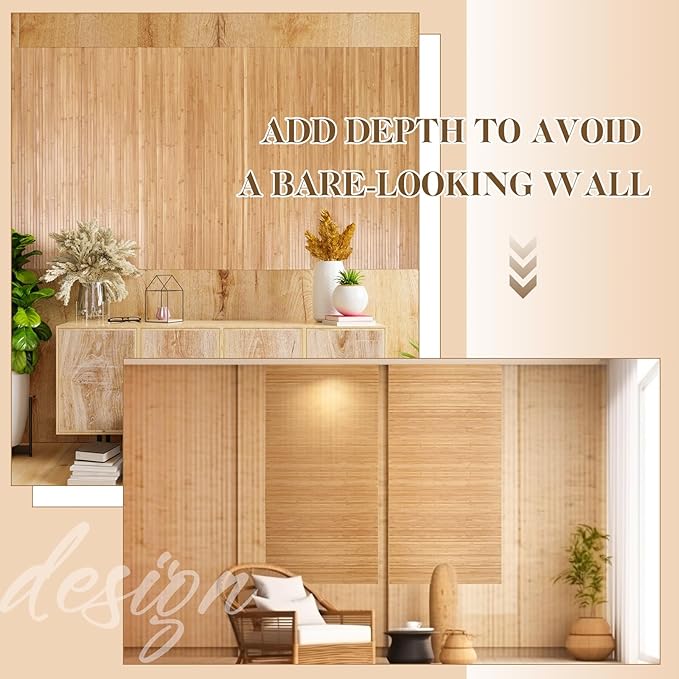 Juexica 1 Pcs Natural Bamboo Wall Panel - Image 5