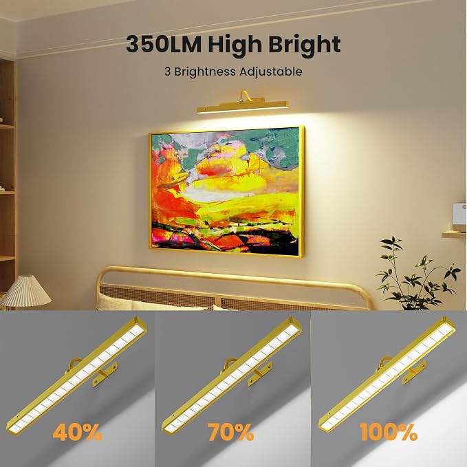 Lights for Pictures on Wall, 16in Battery Operated Picture Lights for Paintings - Image 4