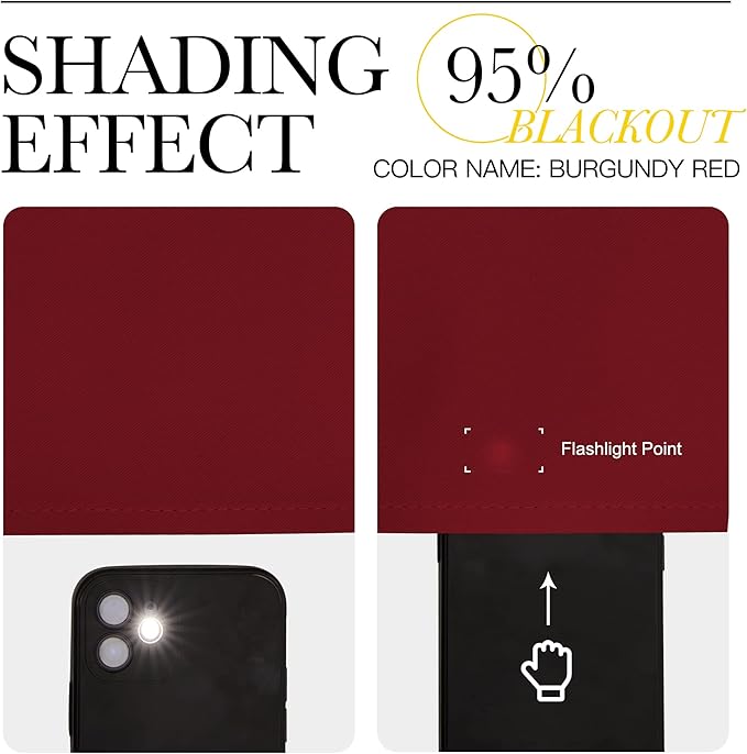 NICETOWN Extra Long Blackout Drape - (52-inch by 108-inch, Burgundy Red, Sold as 1 Panel) Window Treatment Light Blocking Privacy Curtain Panel for Home Decoration