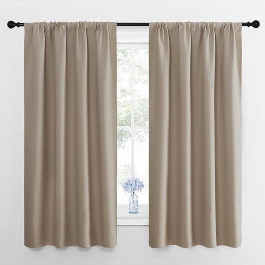 NICETOWN Blackout Curtains for Bedroom, 1 Pair, 42 by 45-inch, Window Treatment by NICETOWN