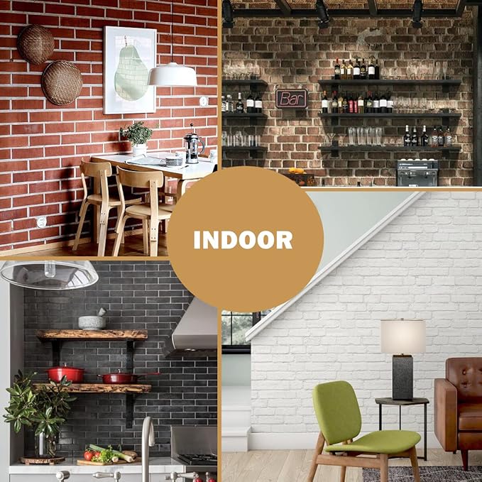 100 Old Town White Faux Brick Wall Tiles, 3D Thin Brick Veneers - Image 4