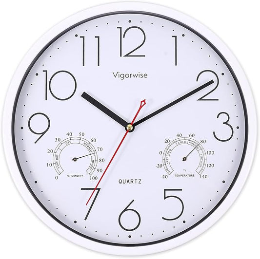 Wall Clock, Sweep Silent Movement Accurate Clocks by Vigorwise