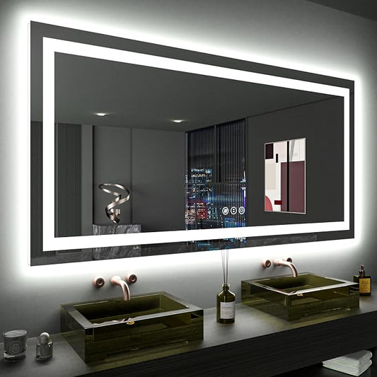 LOAAO 60X36 LED Bathroom Mirror by LOAAO