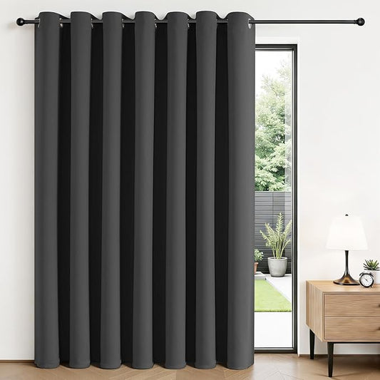 Joydeco Blackout Patio Sliding Door Curtains 108 Inches Long, Grommet Privacy by JOYDECO