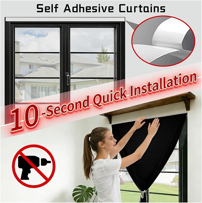 Magic Tape Window Curtain - Image 3