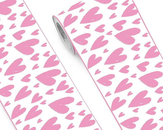 FLFK Pink Heart Wallpaper Border by FLFK