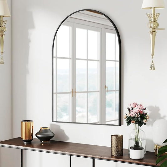 SCWF-GZ 36x24 Arch Mirror Rectangle Full Length Wall Mounted Hanging or Against by SCWF-GZ