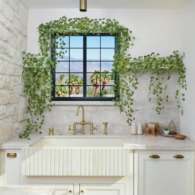 CQURE 72 Pack 504Ft Artificial Ivy Fake Vines, Ivy Garland Greenery Garland - Image 6