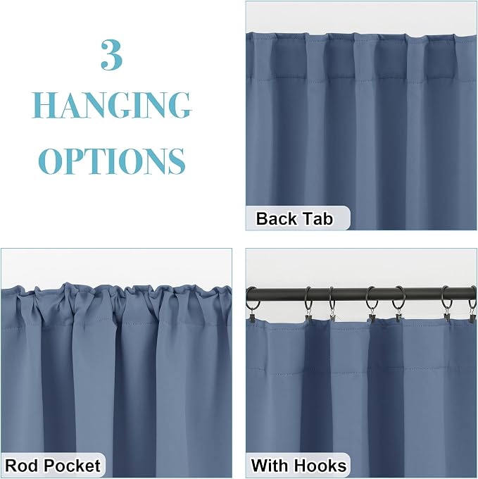 RYB HOME Blackout Short Curtains - Image 6