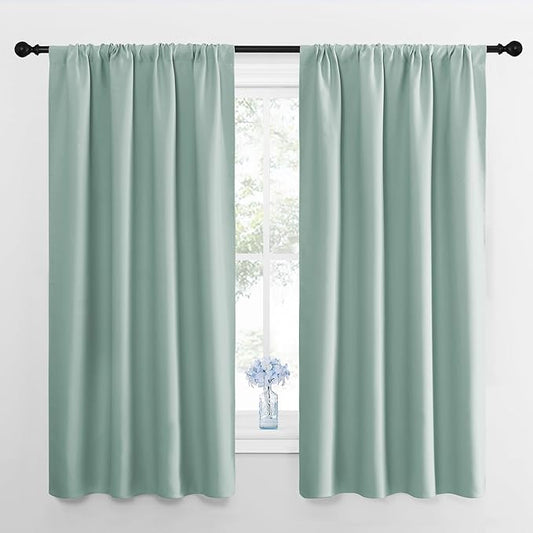 NICETOWN Curtains for Living Room 2 Panels, Rod Pocket Thermal Drapes for by NICETOWN