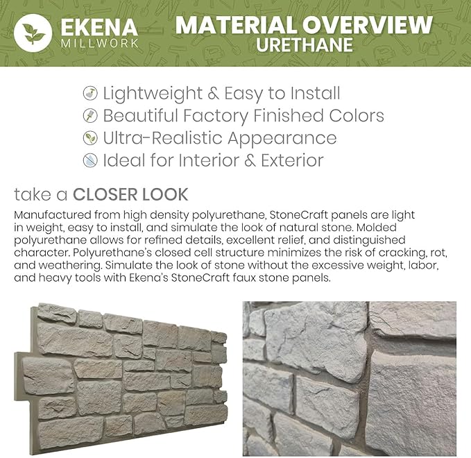 EverStone Herringbone Faux Brick Panel, 46 1/2"W x 25 1/4"H x 1"D, Burnished - Image 14