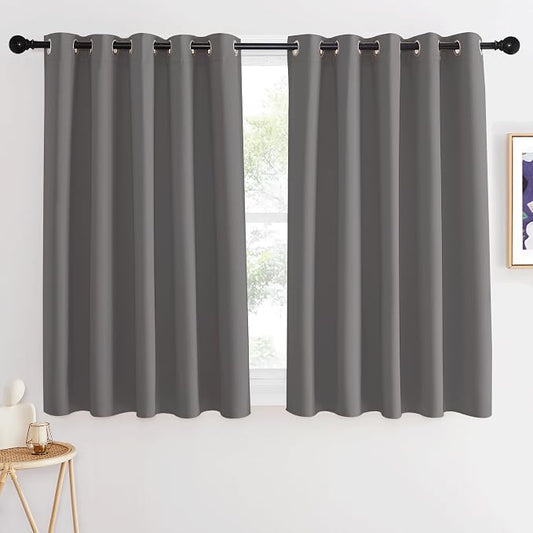 NICETOWN Short Blackout Grey Curtain by NICETOWN