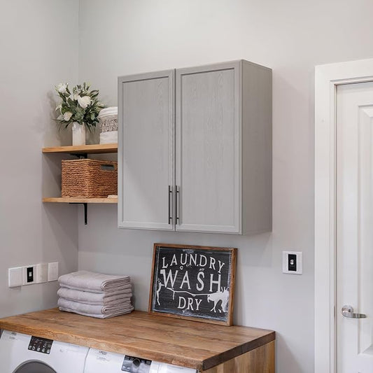FIMELLO 30" Laundry Room Cabinets Wall Mounted, Wall Cabinets by FimelloHome