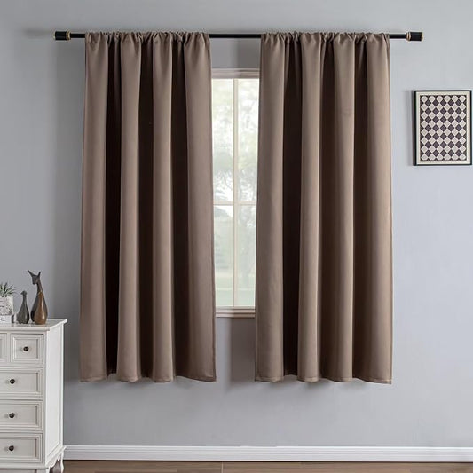 IGEMAEVE Blackout Curtains 72 Inch Length 2 Panels Set, Rod Pocket Energy by IGEMAEVE
