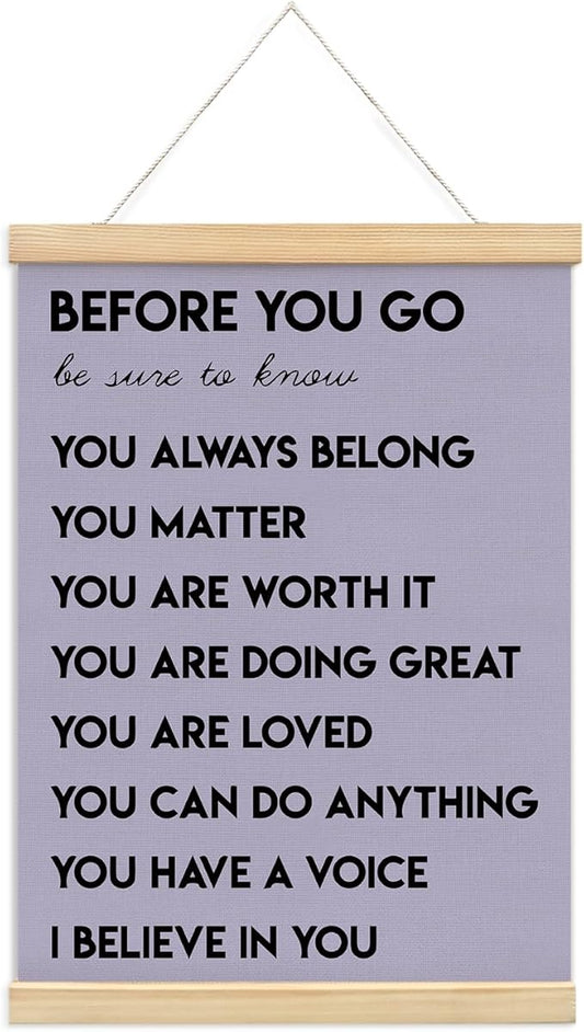 Mental Health Positive Affirmations Inspirational Wall Art Decor, Therapist by Unknown