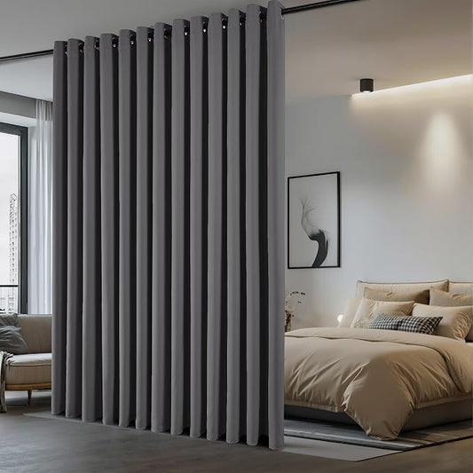 NICETOWN Closet Door Curtain, Noise Blocking Room Divider Curtain Screen by NICETOWN