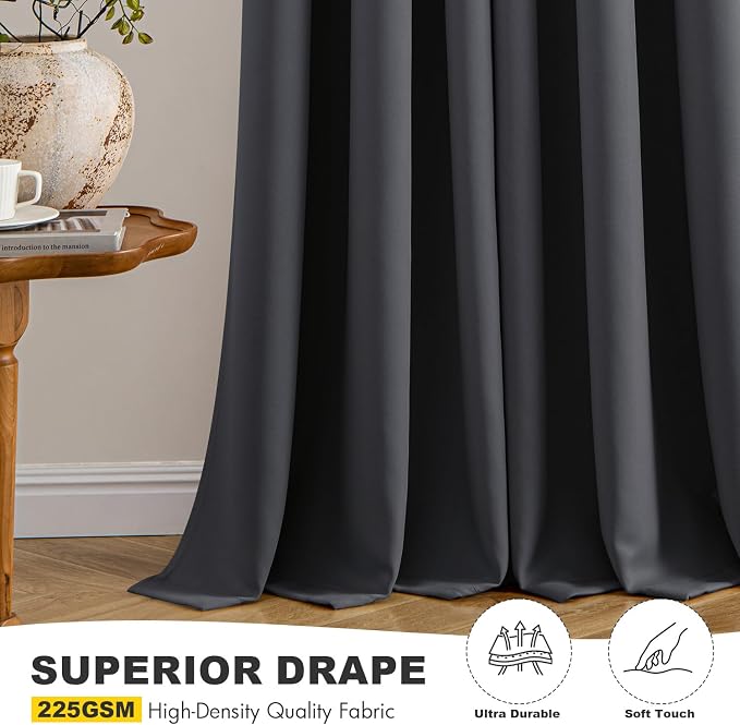MIULEE Blackout Curtains for Bedroom Living Room 2 Panels, Thermal Insulated - Image 6
